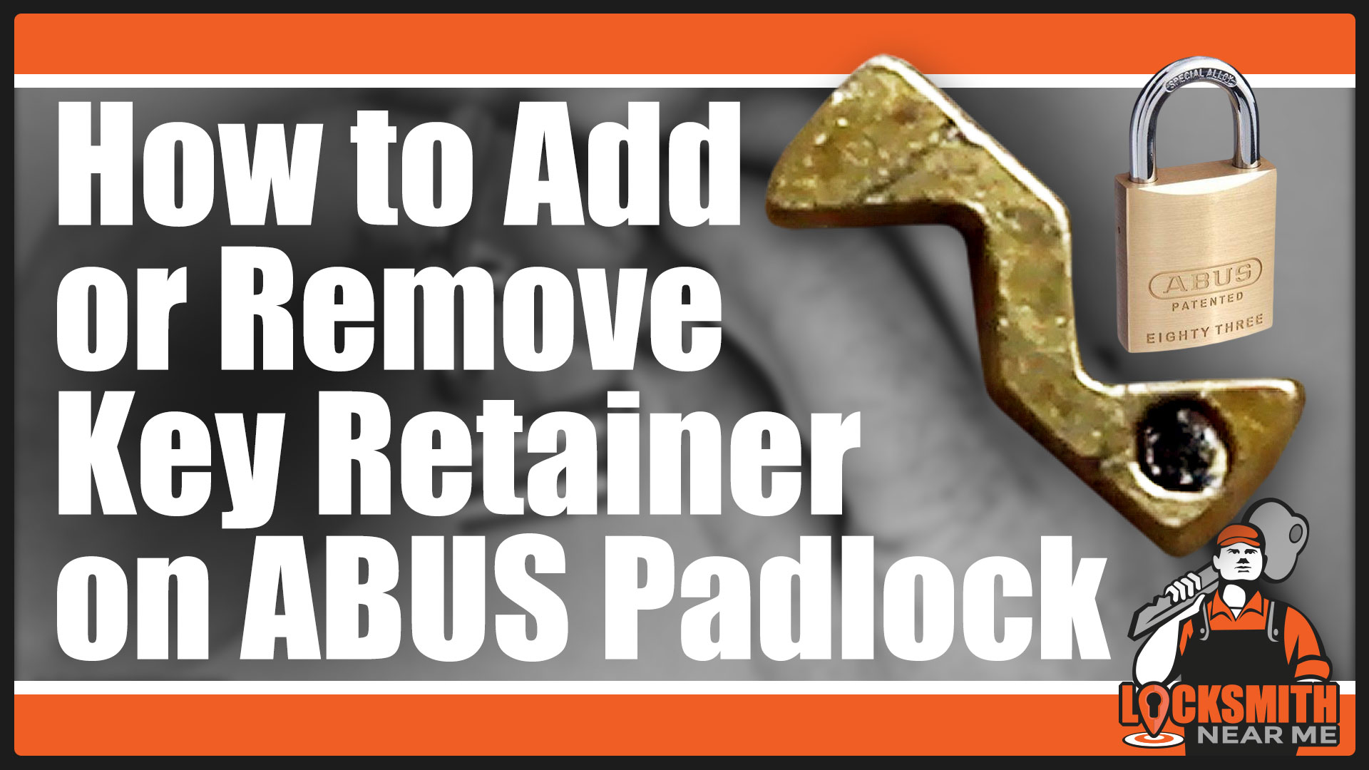 How to add remove padlock key retainer