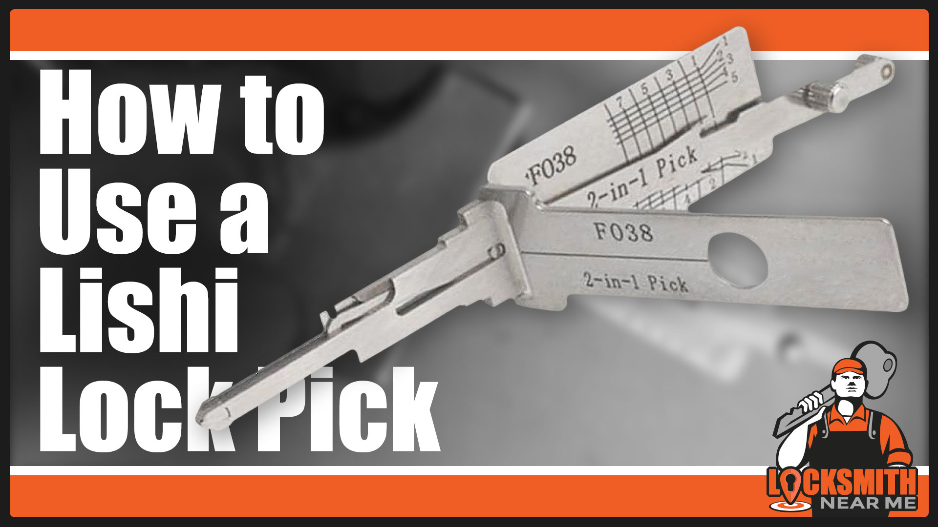 How to use a lishi lock pick